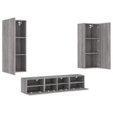 5 Piece TV Wall Units Grey Sonoma Engineered Wood 3216544