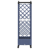 Raised Bed with Trellis and Roof Grey 124 x 40 x 129 cm PP 3423019
