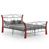 Bed Frame without Mattress Black Metal 120x200 cm 324878
