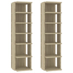 Shoe Cabinets 2 pcs Sonoma Oak 27.5x27x102 cm 808492