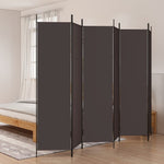 ZNTS 6-Panel Room Divider Brown 300x200 cm Fabric 350191