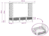Raised Bed with Trellis and Roof Brown 164 x 40 x 127 cm PP 3423112
