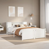 Bookcase Bed without Mattress White 160x200cm Solid Wood Pine 3322442