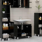 Bathroom Cabinet Black 60x32x53.5 cm Engineered Wood 802634