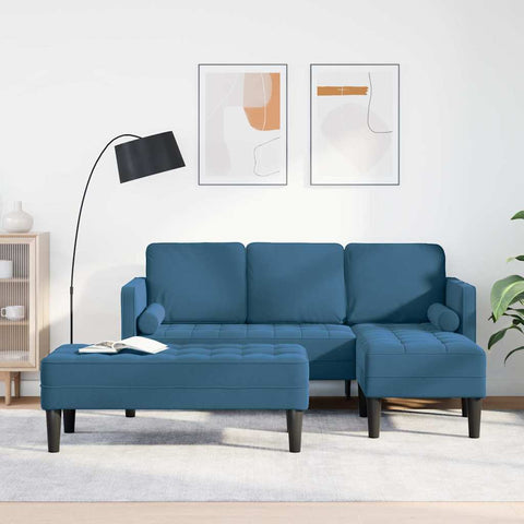 Sofa Set 2 pcs Blue 173 x 131 x 67 cm Velvet 3329273
