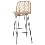 Bar Chair 2 pcs 44 x 52 x 111 cm Rattan and Iron 42011547