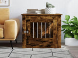 Dog Crate Furniture Smoked Oak 64.5x80x71 cm Engineered Wood 838334