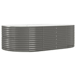 Garden Raised Bed Grey 212x140x68 cm Galvanised Steel 319094