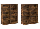 CD Cabinet 2 pcs Smoked Oak 65 x 23.5 x 97.5 cm Engineered Wood 8012683