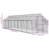 Aviary Silver 1.79x8x1.85 m Aluminium 3155799