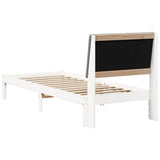 Bed Frame with Headboard White 80 x 200 cm Solid Pine Wood 878923