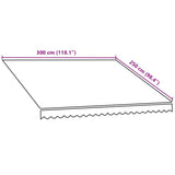 Awning Top Sunshade Canvas Orange and Brown 3x2.5 m 145722