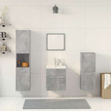 5 Piece Bathroom Furniture Set Concrete Grey Engineered Wood 3324895