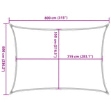Sunshade Sail 160 g/m Cream 6x8 m HDPE 311195