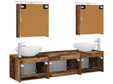 Bathroom Cabinet Set 5 pcs Old Wood Engineered Wood 3406477