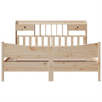 ZNTS Bed Frame without Mattress 180x200 cm Super King Solid Wood Pine 3323368