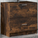 Sink Cabinet Smoked Oak 59x37x59 cm Engineered Wood 848112