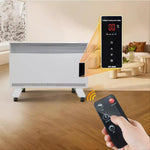 ZNTS NEW 1200W White Glass Free Standing/Wall Mounted Electric Panel Convector Heater 11096439