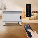 ZNTS NEW 1200W White Glass Free Standing/Wall Mounted Electric Panel Convector Heater 11096439