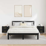 Bedside Cabinet with Drawer 2 pcs Black Oak 40 x 35 x 47.5 cm 882000