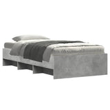 Bed Frame without Mattress Concrete Grey 75x190cm Engineered Wood 3295712