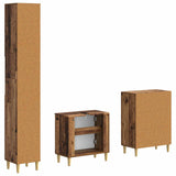 3 Piece Bathroom Cabinet Set ARNHEM Old Wood Engineered Wood 3417448