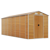 Garden Shed Light Brown Galvanised Steel Large Garden Shed 3188280