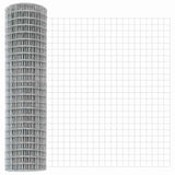 Fence with Posts Silver 1.2 x 25 m Steel 3336205