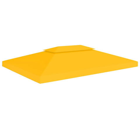 2-Tier Gazebo Top Cover 310 g/m² 4x3 m Yellow 312076