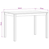 Dining Table 110 x 75 x 75 cm Solid Oak Wood Natural 42039175