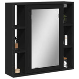 Bathroom Mirror Cabinet Black 60x16x60 cm Engineered Wood 842426