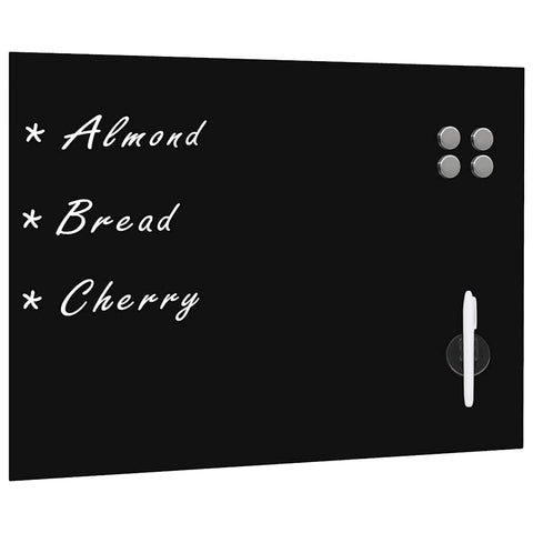 Wall Mounted Magnetic Blackboard Glass 80x60 cm 30108