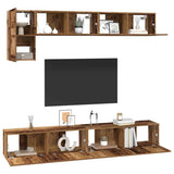 TV Cabinet Set Wall-mounted 5 pcs Old Wood Engineered Wood 3393195