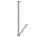 ZNTS 4 Height Adjustable Table Legs Brushed Nickel 1100 mm 242147