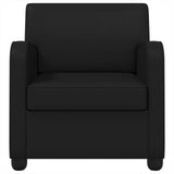 Armchair Shiny Black Faux Leather 42043435