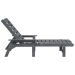 Sun Lounger Light Grey 73.5 x 92 x 90cm HDPE 42006640