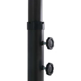 Garden Parasol with Aluminium Pole 460x270 cm Black 47302
