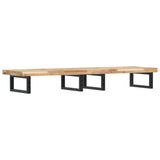 Basin Shelf Wall Mounted Steel and Solid Wood Acacia 3302701