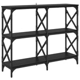 Console Table Black Oak 100 x 28 x 80.5 cm Engineered Wood 882783