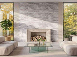 Wall Panels 10 pcs 100 x 50 cm Light Grey and White EPS Foam 42046106