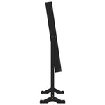 ZNTS Mirror Jewellery Cabinet with LED Lights Free Standing Black 353260