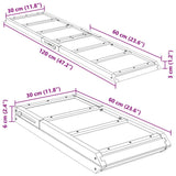 Dog Ramp Grey 120x30 cm Solid Wood Fir 172419