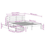 Bed Frame with Drawers without Mattress 140x190 cm 3302002