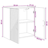 Wall-Mounted Cabinet Smoked Oak 59 x 31 x 60 cm Engineered Wood 898580