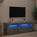TV Cabinet with LED Lights Concrete Grey 120x35x40 cm 804314