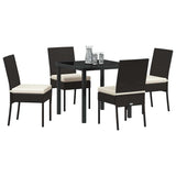 Garden Dining Set 5 pcs Cream Powder-Coated Steel 3379220