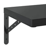 Wall Shelves 2 pcs 75x30 cm Black Stainless Steel 3214515