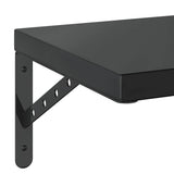 Wall Shelves 2 pcs 75x30 cm Black Stainless Steel 3214515
