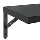 Wall Shelves 2 pcs 75x30 cm Black Stainless Steel 3214515