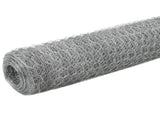 Chicken Wire Fence Galvanised Steel 25x1.5 m Silver 143321